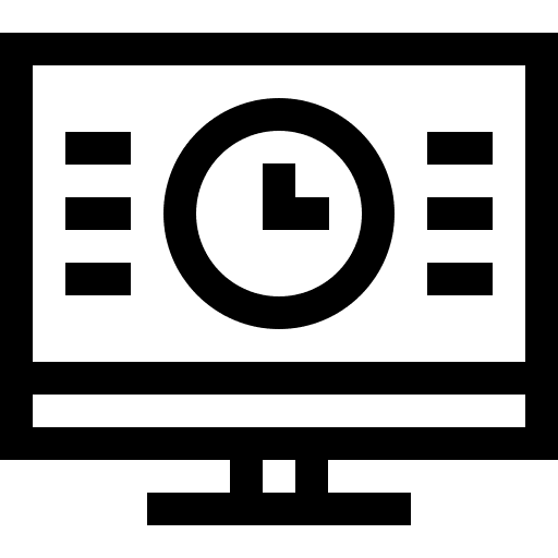 Time computer technology desktop computer icon Time computer technology desktop computer icon