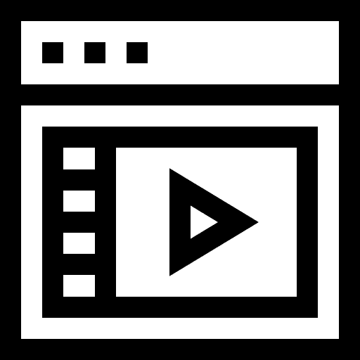 Video video music and multimedia browser icon Video video music and multimedia browser icon