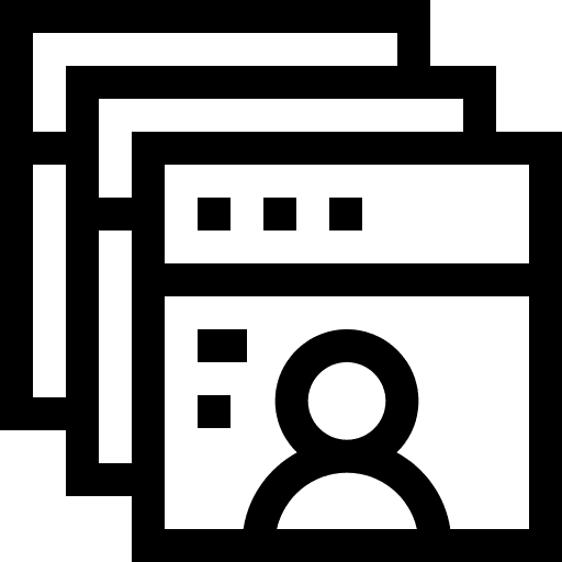 Window user web website icon Window user web website icon