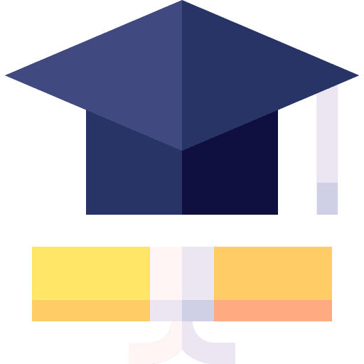 Graduation hat certificate university diploma icon Graduation hat certificate university diploma icon