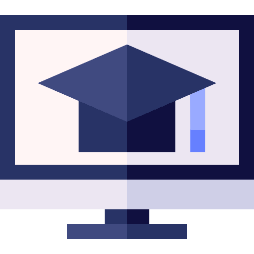 Graduation online learning elearning online education icon Graduation online learning elearning online education icon