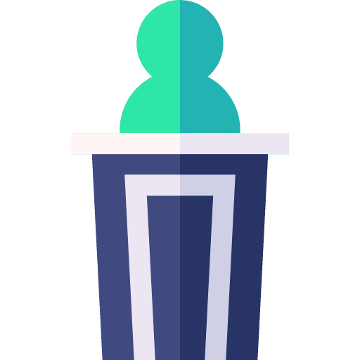 Lectern lecture politician presentation icon
