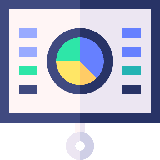 Graphic board stats pie chart icon Graphic board stats pie chart icon