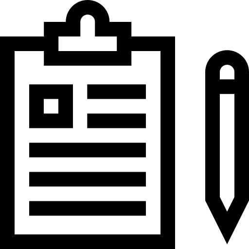 Clipboard contract report write icon