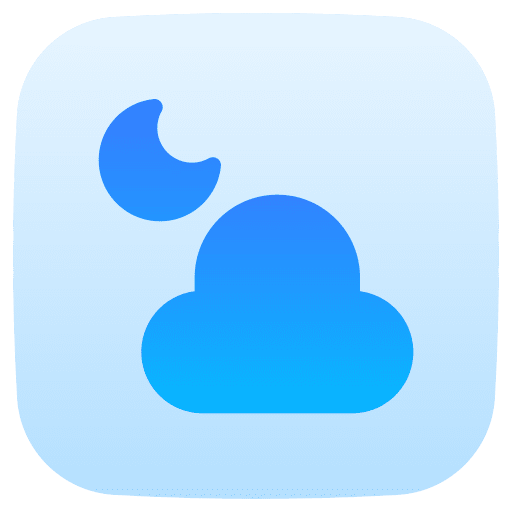 Half moon moon phase weather night icon