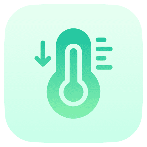 Thermometer degree decrease fahrenheit icon