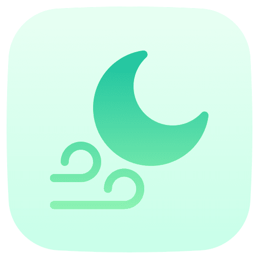 Windy night meteorology forecast icon Windy night meteorology forecast icon
