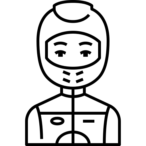 Racer transportation automobile driver icon Racer transportation automobile driver icon