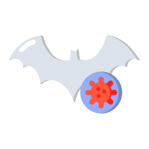 Bat 2019-ncov bat virus transmission icon