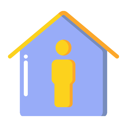 Stay home health stay home care icon