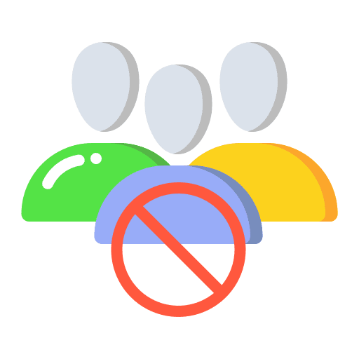 No crowd disease prevention avoid crowds epidemic prevention icon No crowd disease prevention avoid crowds epidemic prevention icon