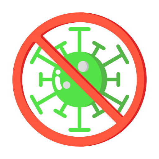 No virus illness healthcare and medical antivirus icon No virus illness healthcare and medical antivirus icon