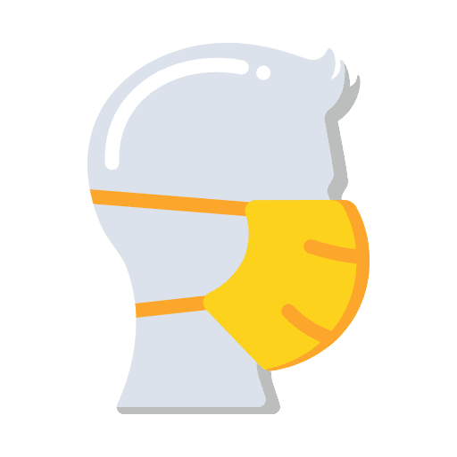 Protective wear infection healthcare and medical mask icon Protective wear infection healthcare and medical mask icon