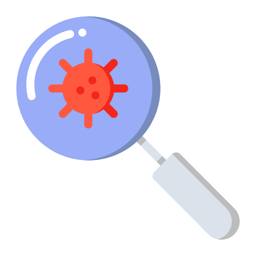 Virus search infection contagious research icon Virus search infection contagious research icon