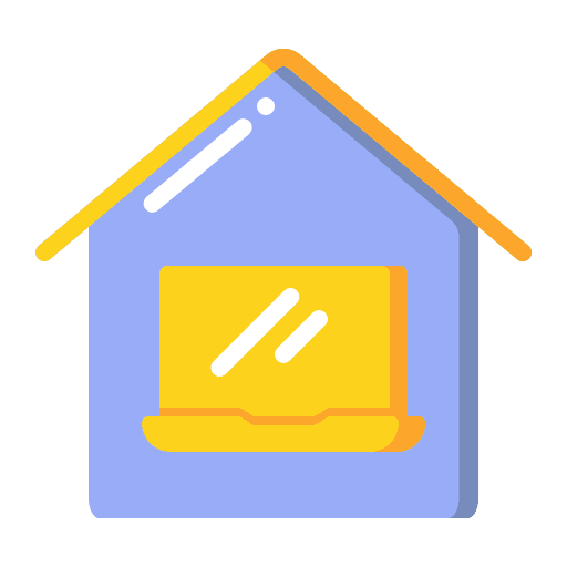 Work from home office studio working at home icon Work from home office studio working at home icon