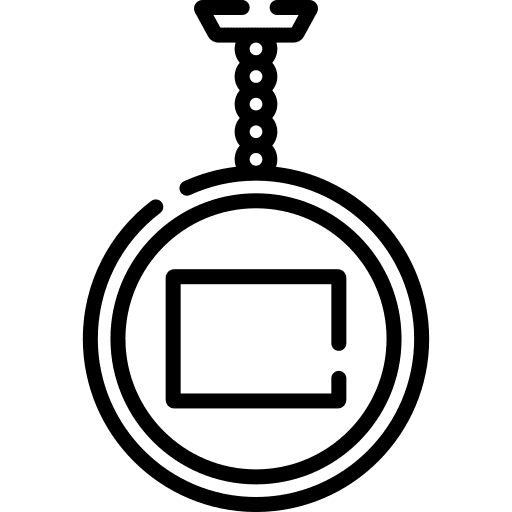 Frame interior round hanger icon