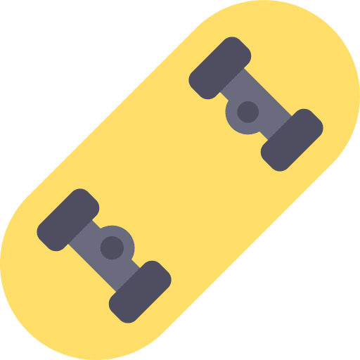 Skateboard longboard deck skater icon