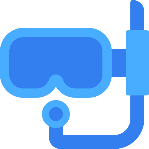 Goggles diving mask sports and competition snorkeling icon Goggles diving mask sports and competition snorkeling icon