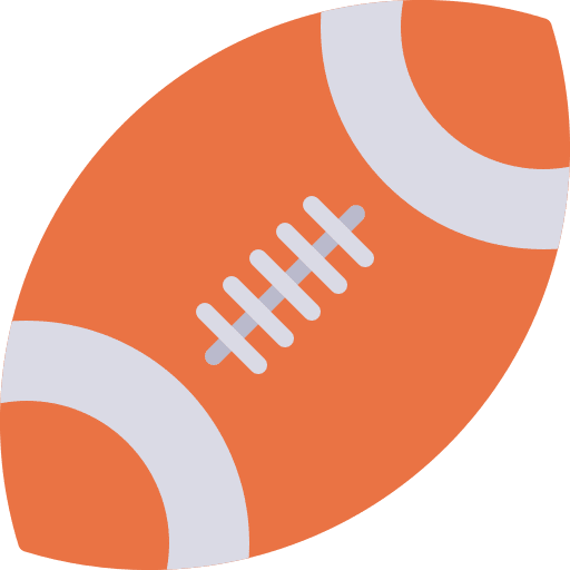 Rugby ball american football sports and competition equipment icon Rugby ball american football sports and competition equipment icon
