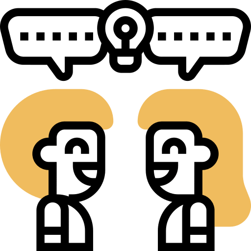 Communication speak face to face counseling icon