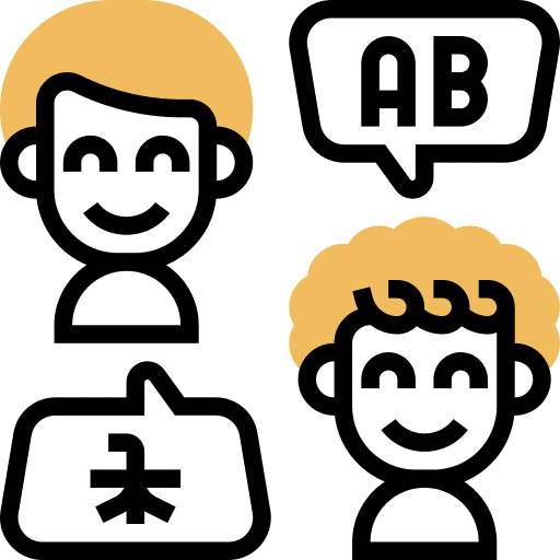Language translation education dictionary icon