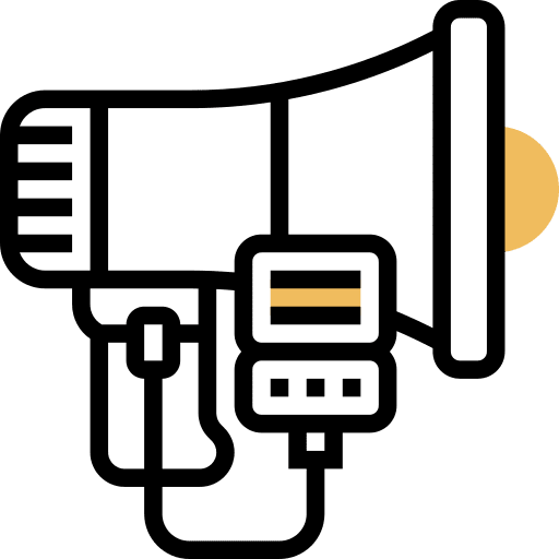 Megaphone announce loud speaker communication icon Megaphone announce loud speaker communication icon
