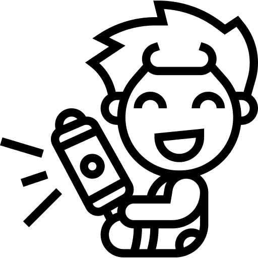 Bell kid and baby toy rattle icon
