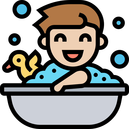 Baby bath tub clean kid and baby shower icon