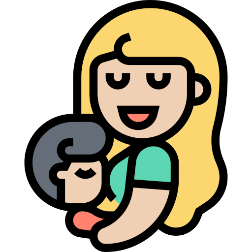 Breastfeeding motherhood kid and baby healthcare and medical icon