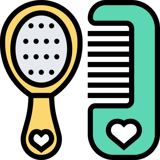 Hair brush accessory comb hair brush icon