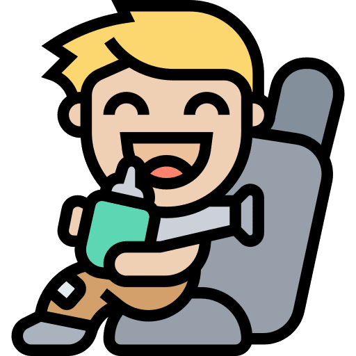 Car seat kid and baby child transportation icon