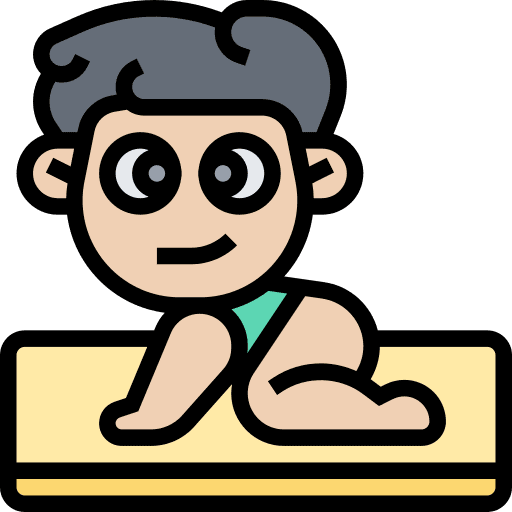 Rubber kid and baby rubber floor icon Rubber kid and baby rubber floor icon