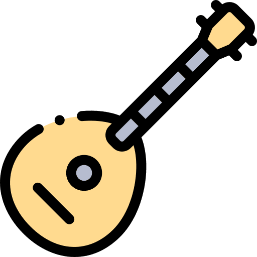 Domra music and multimedia string instrument orchestra icon Domra music and multimedia string instrument orchestra icon