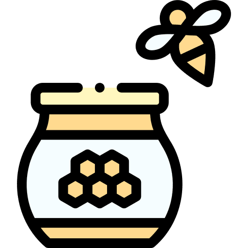 Honey sweet food organic food and restaurant icon Honey sweet food organic food and restaurant icon