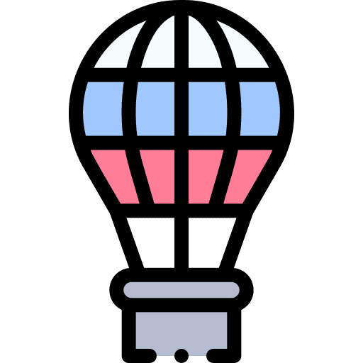 Hot air balloon travel adventure fly icon Hot air balloon travel adventure fly icon