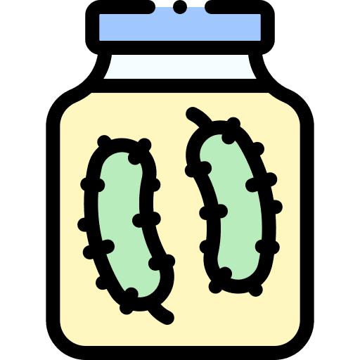 Pickles vegetarian vegan food and restaurant icon Pickles vegetarian vegan food and restaurant icon