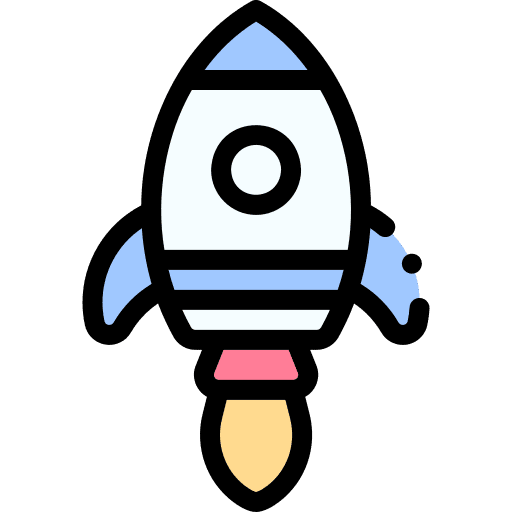 Rocket technology transportation science icon Rocket technology transportation science icon