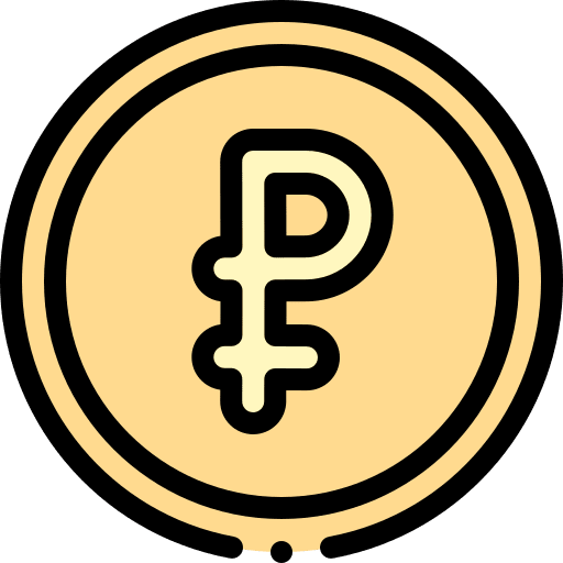 Ruble coin money currency icon Ruble coin money currency icon
