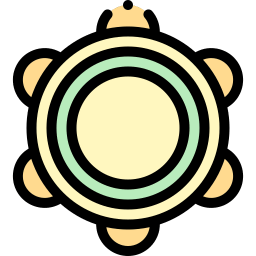 Tambourine music instrument percussion instrument music and multimedia icon Tambourine music instrument percussion instrument music and multimedia icon