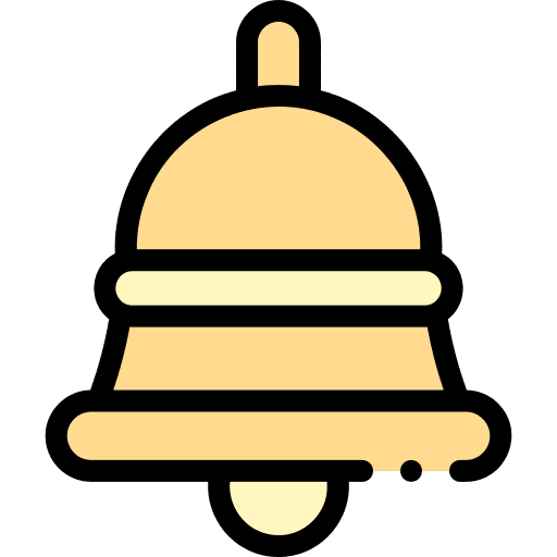 Bell audio ornament music and multimedia icon Bell audio ornament music and multimedia icon