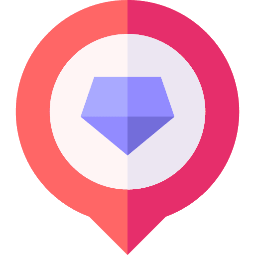 Location pin jewel placeholder jewelry icon Location pin jewel placeholder jewelry icon
