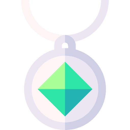 Pendant fashion precious stone necklace icon Pendant fashion precious stone necklace icon