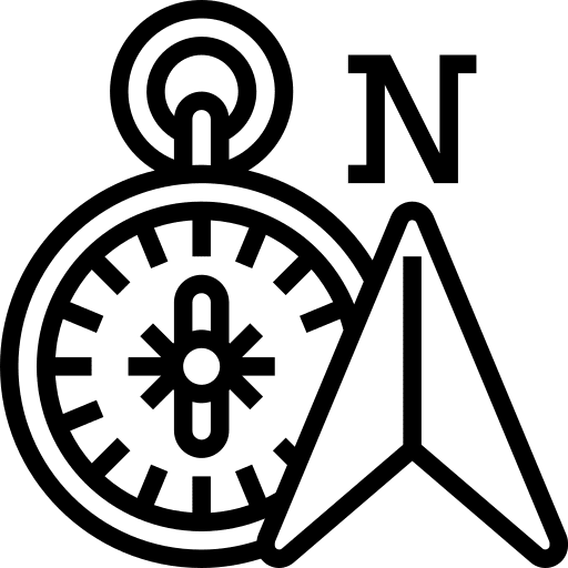 North route compass navigation icon