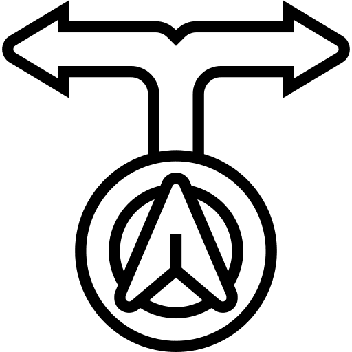 Turn directional directions orientation icon