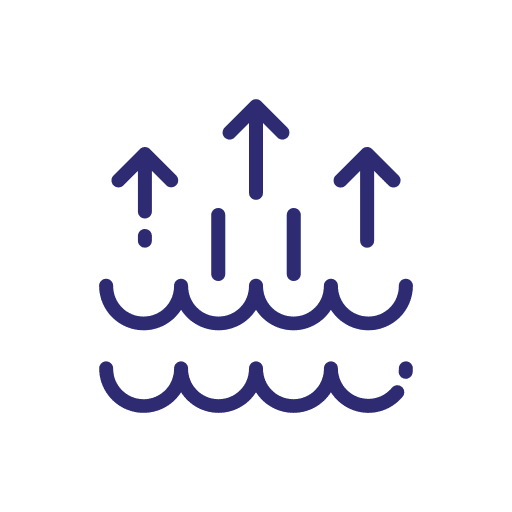 Evaporator waves evaporator precipitate icon