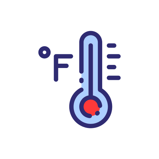 Fahrenheit thermometer mercury temperature icon Fahrenheit thermometer mercury temperature icon