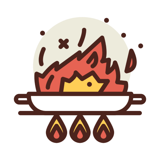 Flame restaurant flame burn icon