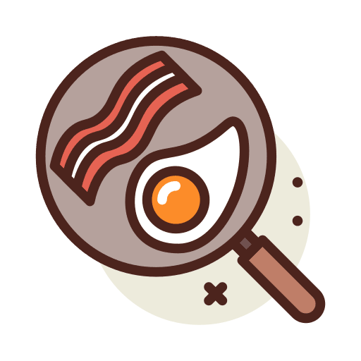 Bacon food meal egg icon Bacon food meal egg icon