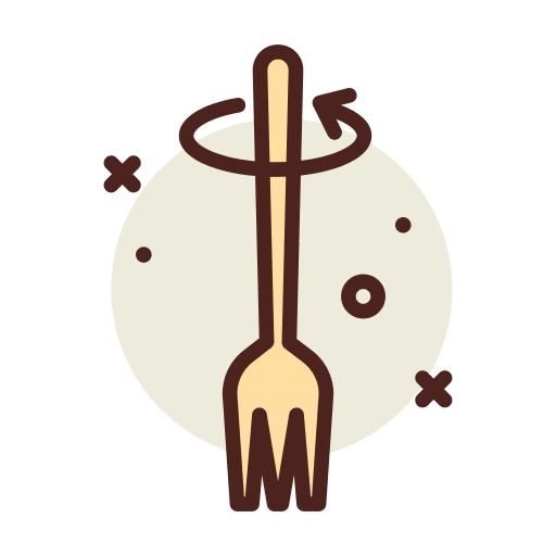 Fork kitchen utensil food and restaurant rotate icon Fork kitchen utensil food and restaurant rotate icon