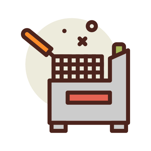 Fryer cook cooking equipment food and restaurant icon Fryer cook cooking equipment food and restaurant icon
